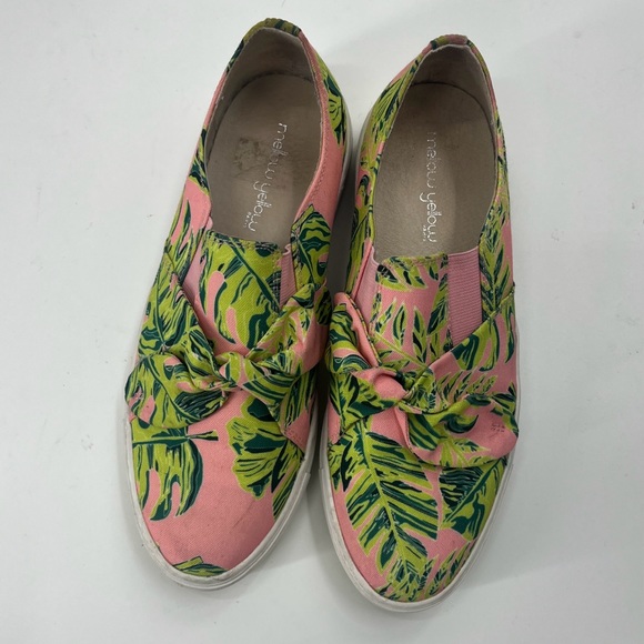 Mellow Yellow Shoes - Mellow Yellow Platform Tropical Tennis Shoes Size 37 or US 7
